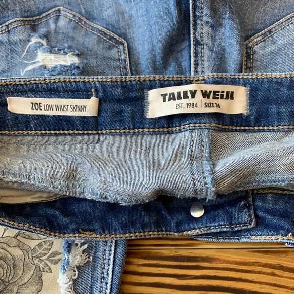 Tally Weigl Low Waist Skinny Distressed Jeans - Picture 6 of 7
